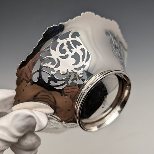 1934年 英国ヴィンテージ 純銀製ピアスディッシュ 90g Mappin & Webb